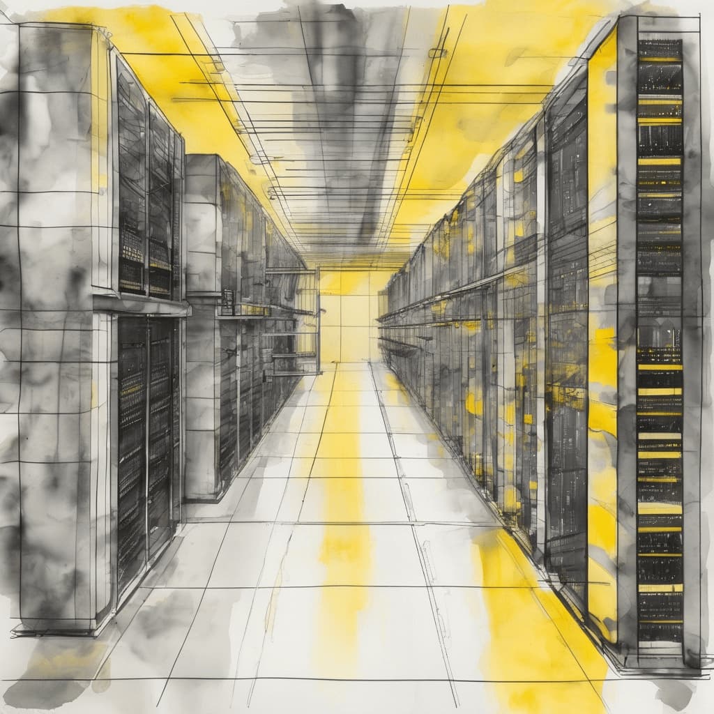 An illustration of data centre