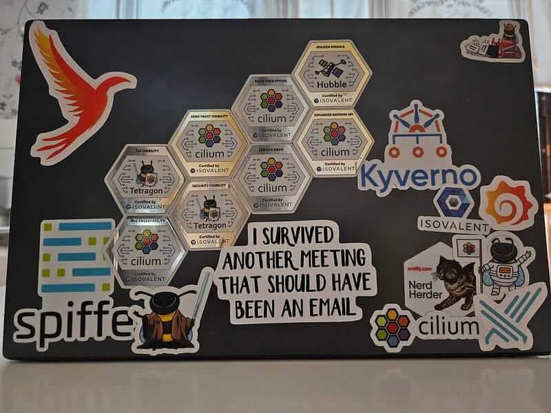 Laptop to be pimped up -- lots of space left for other stickers.